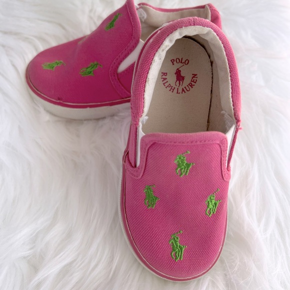 Polo Ralph Lauren toddlers fuchsia slip on size 8 - Picture 11 of 14